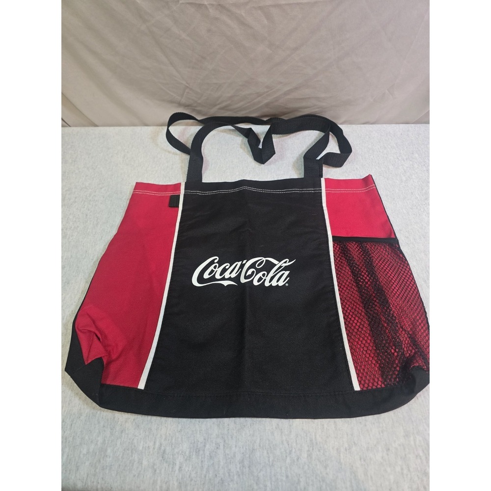 Coca-Cola Black, Red and White Logo Medium Tote Bag with Handles